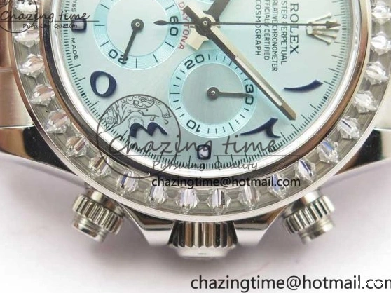 MiroTime 0423 Thermal Daytona 116506 Middle East Edition Bp Maker Best Edition Ice Blue Blue Arabic Dial Diam Bezel On SS Bracelet A 2895